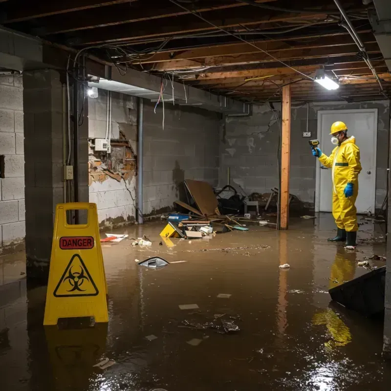 Flooded Basement Electrical Hazard in Edgewater, FL Property